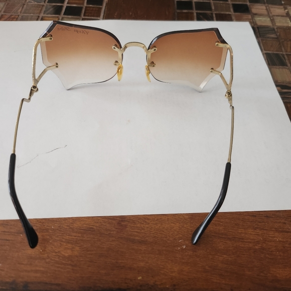 Vintage 70's CHRISTIAN DIOR Paris Ombre Gradient Lens Sunglasses Rimless - Picture 6 of 6